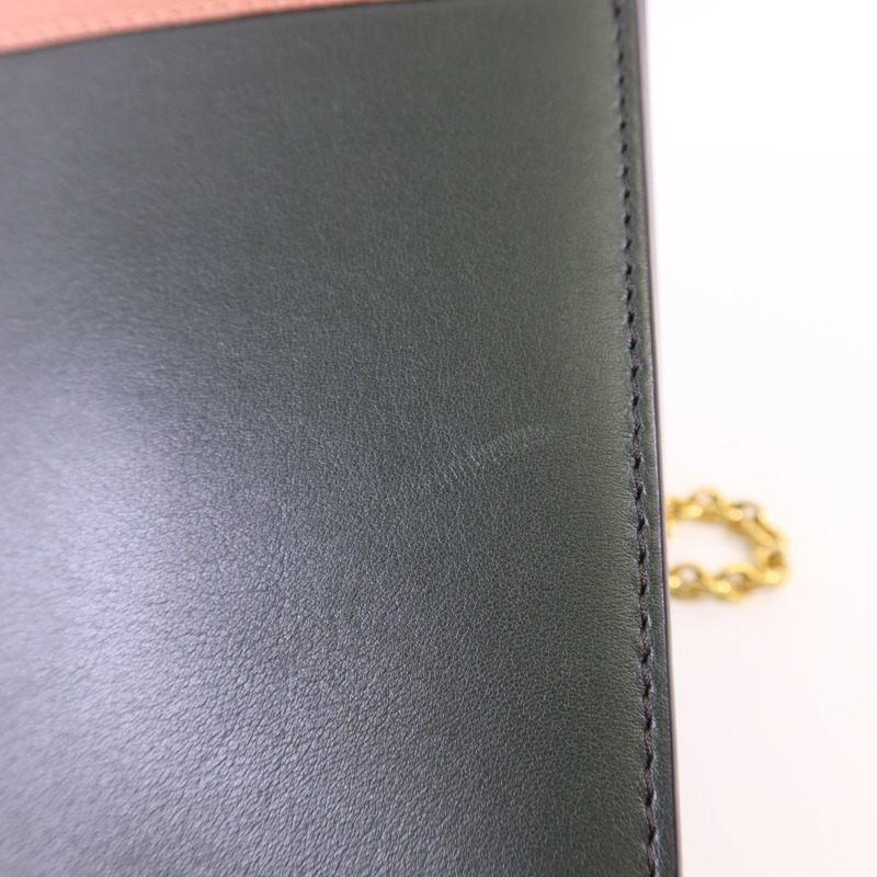 CELINE 牛皮皮革Envelope Shoulder Bag金扣鏈帶肩背袋-19