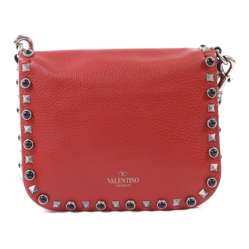 Valentino 牛皮皮革Shoulder Bag銀扣肩背袋-1