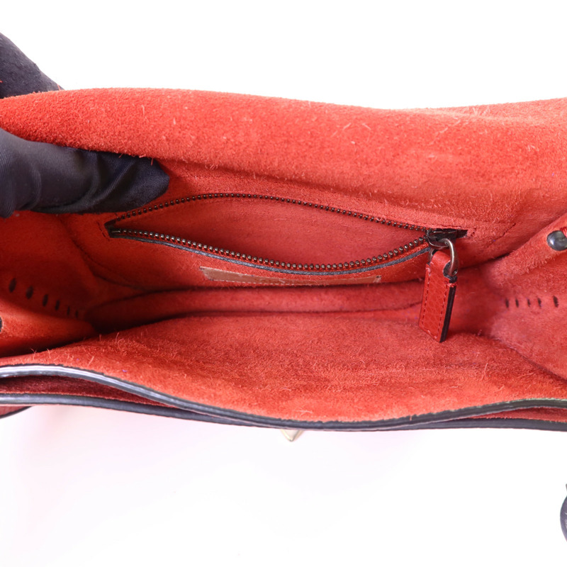 Valentino 牛皮皮革Shoulder Bag銀扣肩背袋-5