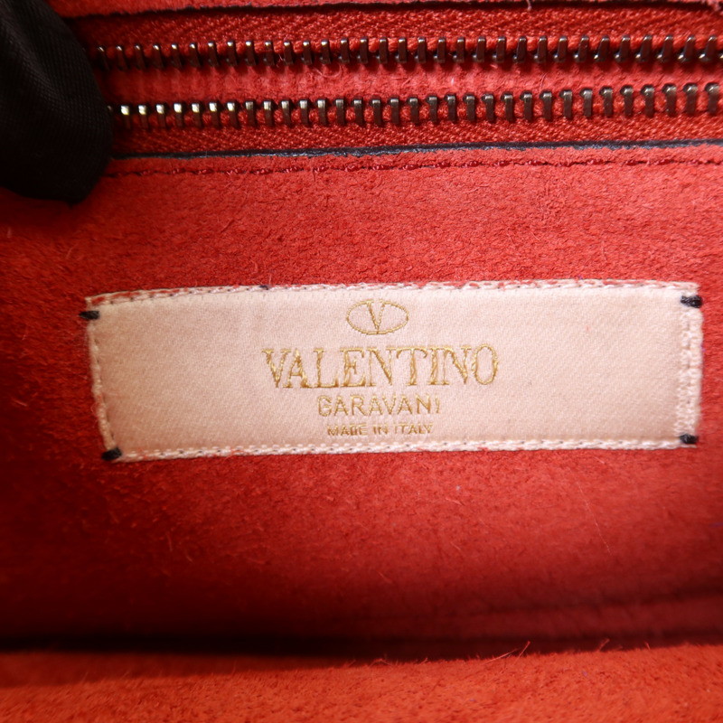 Valentino 牛皮皮革Shoulder Bag銀扣肩背袋-6