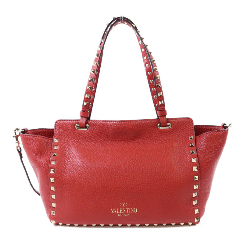 Valentino 牛皮皮革Rockstud 2 Way Shoulder Bag金扣手挽肩背兩用袋-1