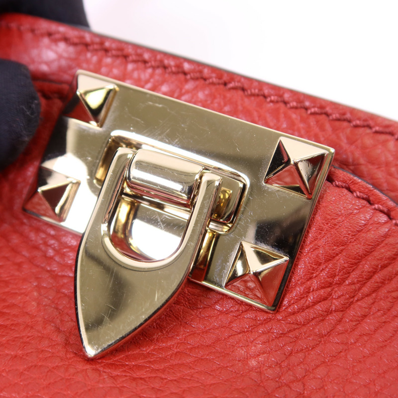 Valentino 牛皮皮革Rockstud 2 Way Shoulder Bag金扣手挽肩背兩用袋-8