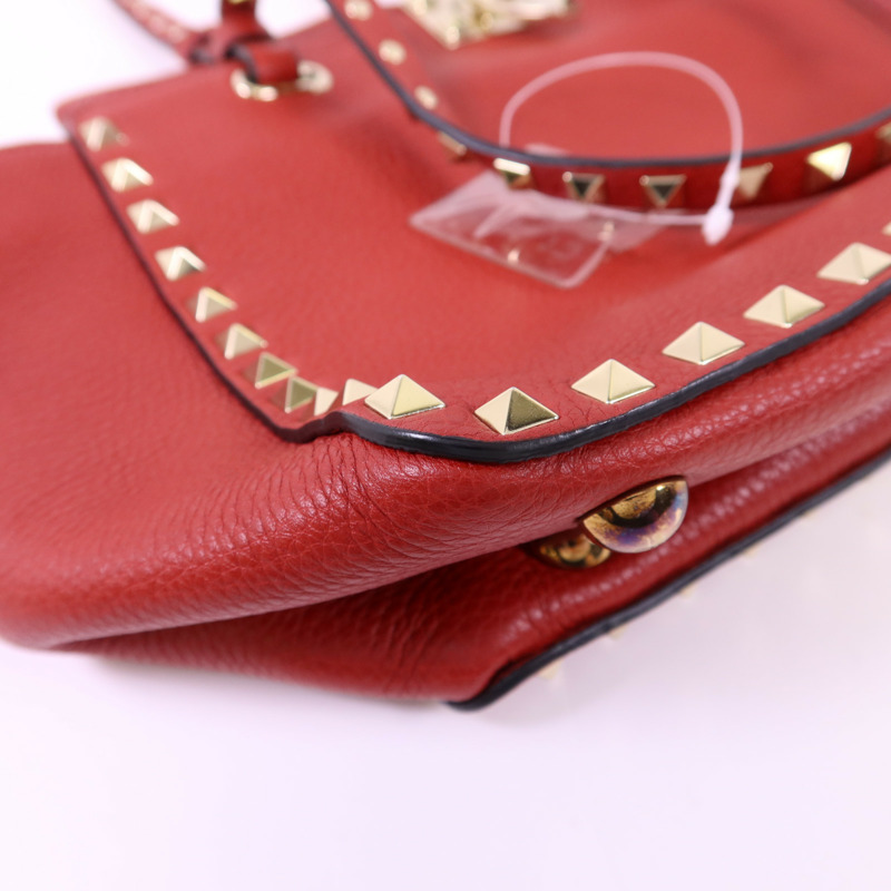 Valentino 牛皮皮革Rockstud 2 Way Shoulder Bag金扣手挽肩背兩用袋-10