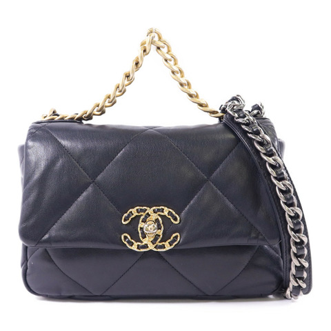 CHANEL 羊皮皮革Classic 19 Small鏈帶肩背袋