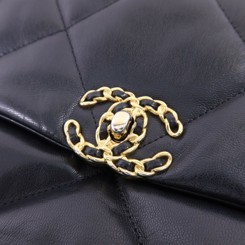 CHANEL 羊皮皮革Classic 19 Small鏈帶肩背袋-10