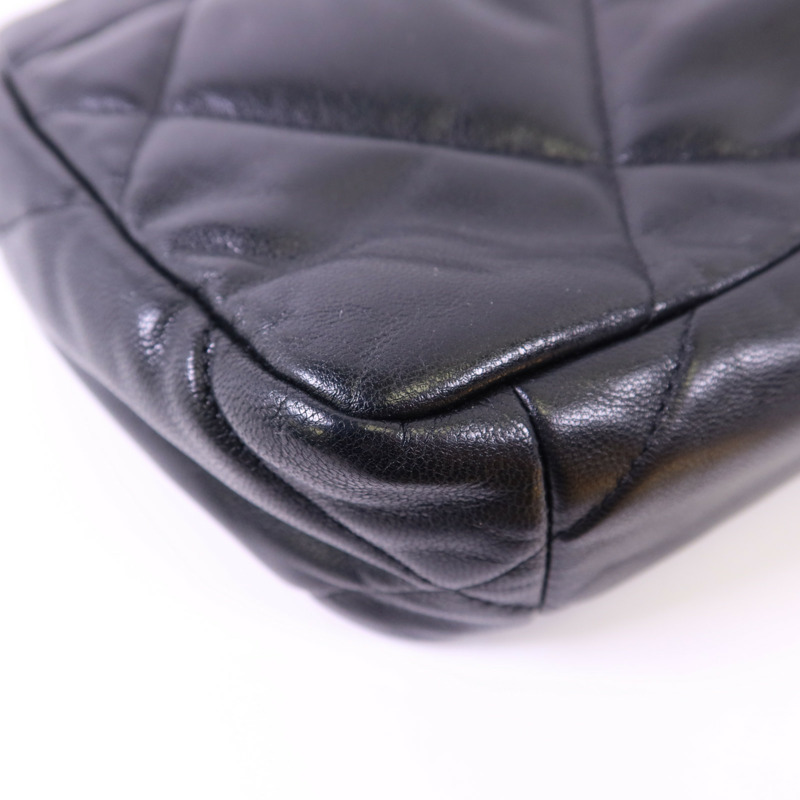 CHANEL 羊皮皮革Classic 19 Small鏈帶肩背袋-14