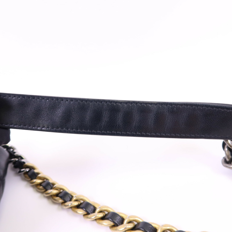 CHANEL 羊皮皮革Classic 19 Small鏈帶肩背袋-15