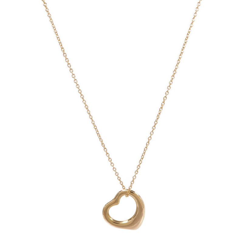 TIFFANY＆CO 18K黃金Open Heart Necklace項鍊-0