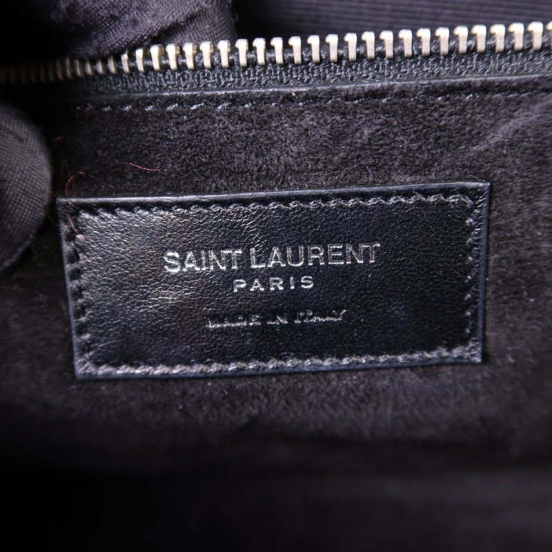 YVES SAINT LAURENT 牛皮皮革Cabas Rive Gauche銀扣手挽肩背兩用袋-6