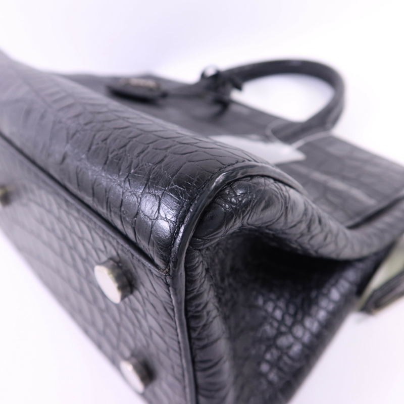 YVES SAINT LAURENT 牛皮皮革Cabas Rive Gauche銀扣手挽肩背兩用袋-12