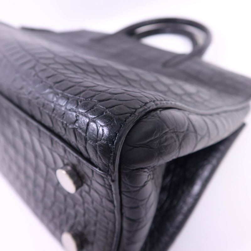 YVES SAINT LAURENT 牛皮皮革Cabas Rive Gauche銀扣手挽肩背兩用袋-14