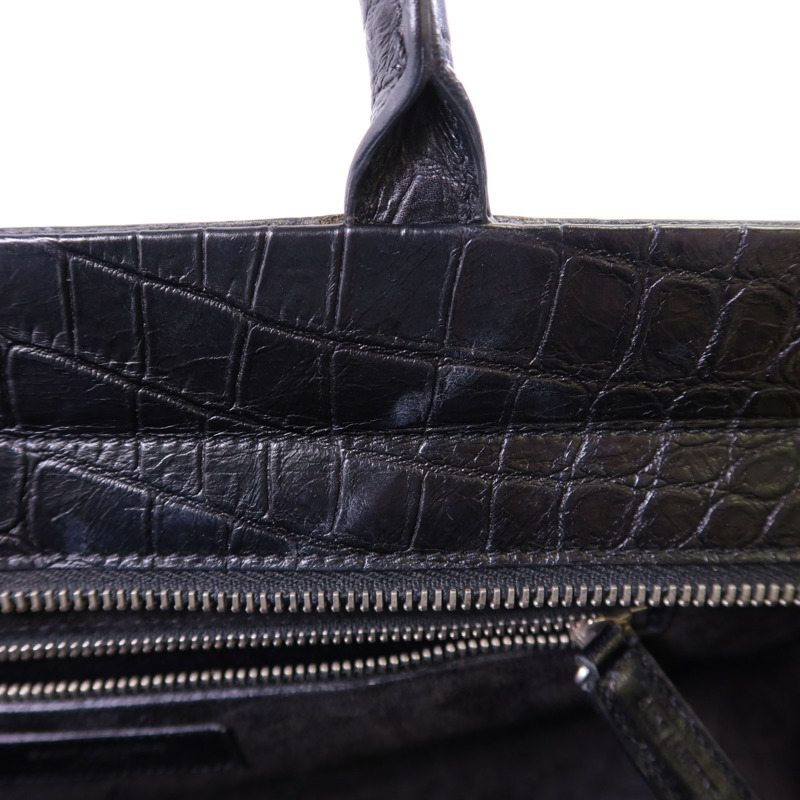 YVES SAINT LAURENT 牛皮皮革Cabas Rive Gauche銀扣手挽肩背兩用袋-16