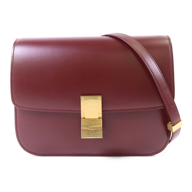 CELINE 牛皮皮革Shoulder Bag金扣肩背袋-0