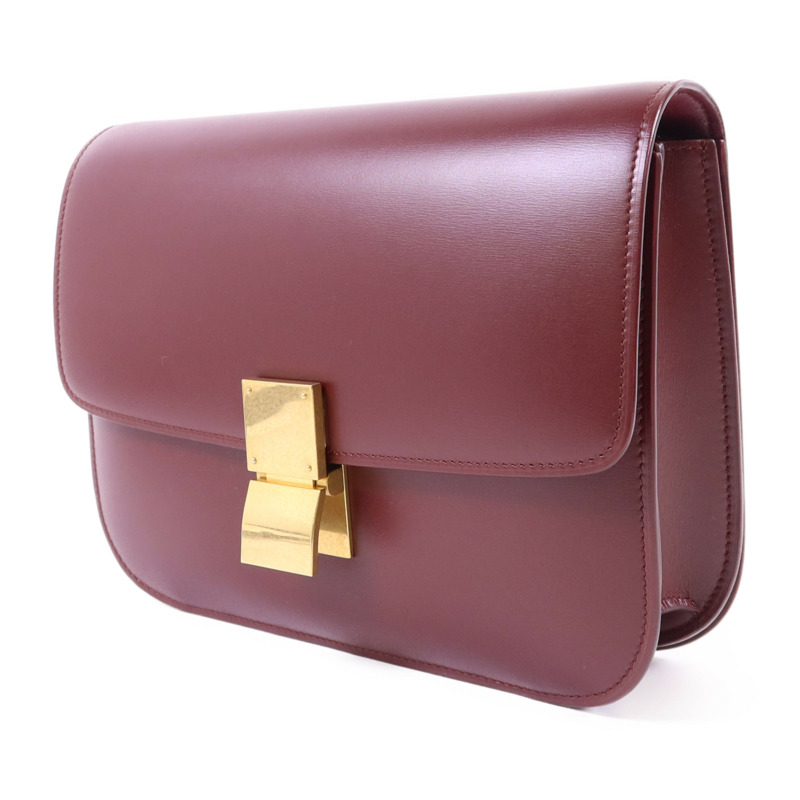 CELINE 牛皮皮革Shoulder Bag金扣肩背袋-2