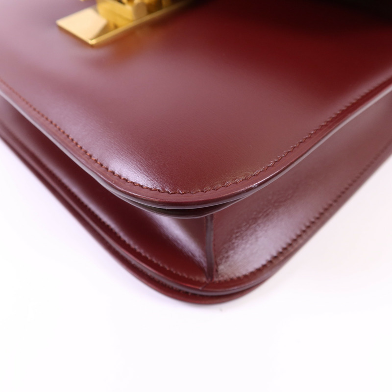 CELINE 牛皮皮革Shoulder Bag金扣肩背袋-11