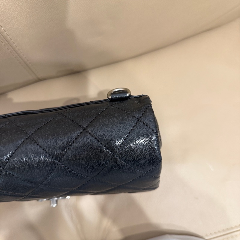 絕版款🈶購證❤️ 香奈兒 #黑銀 #cf25 雙鏈條 流浪 #鎖頭包-10