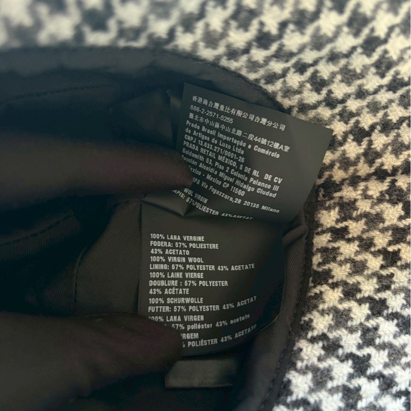 Miu Miu千鳥格漁夫帽M-7