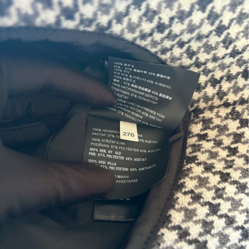 Miu Miu千鳥格漁夫帽M-10