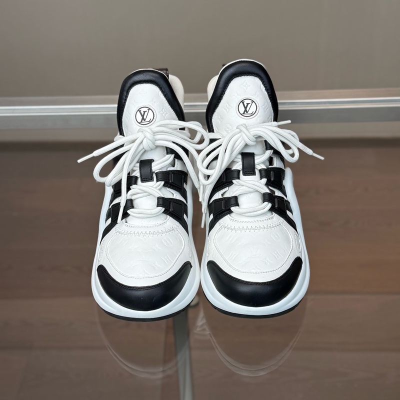 LOUIS VUITTON/路易威登  98新  LV Archlight 黑白浮雕滿印拱橋老爹鞋-1