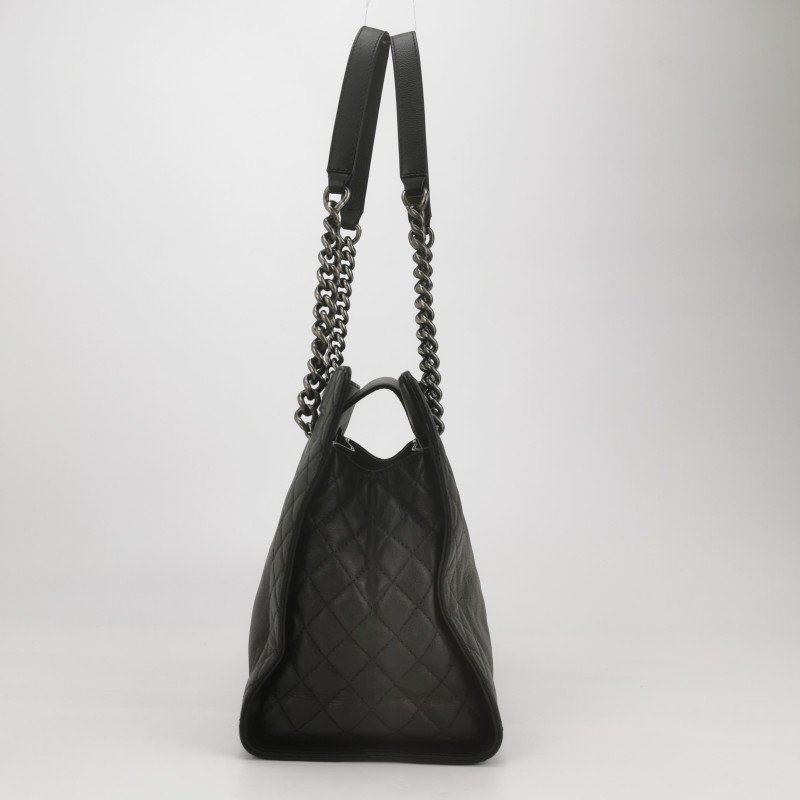 Chanel Boy Bag牛皮純色菱格絎縫方形雙C鎖扣單肩包-3