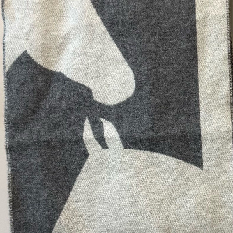 愛馬仕羊絨頸巾-5