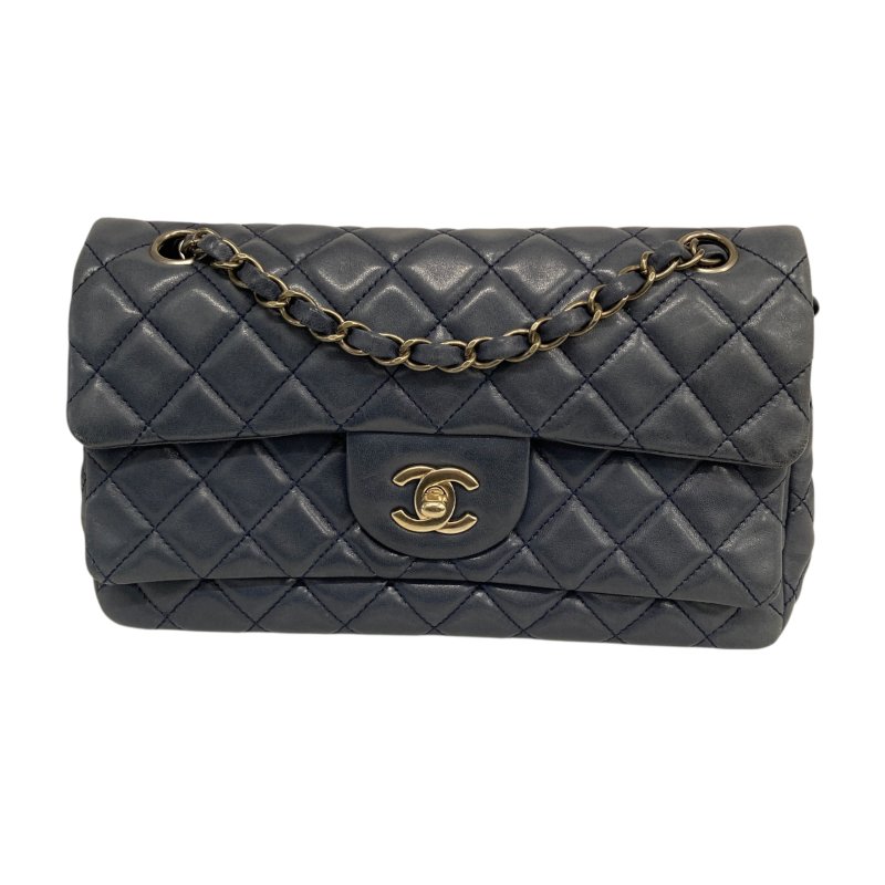 CHANEL 香奈兒 羊皮 深藍色 肩背包-0