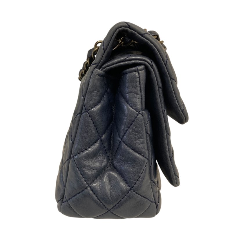 CHANEL 香奈兒 羊皮 深藍色 肩背包-3