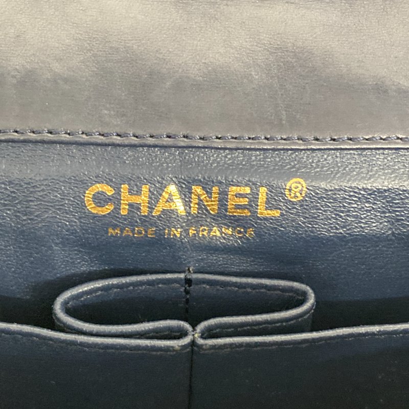 CHANEL 香奈兒 羊皮 深藍色 肩背包-7