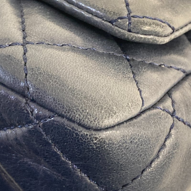 CHANEL 香奈兒 羊皮 深藍色 肩背包-9