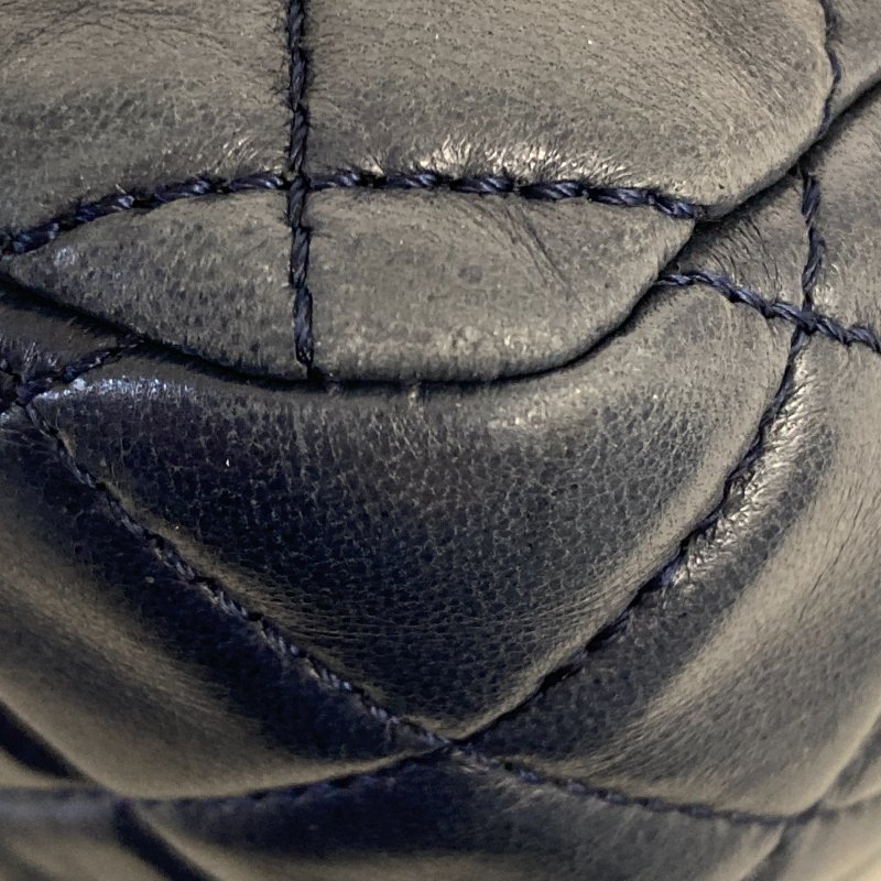 CHANEL 香奈兒 羊皮 深藍色 肩背包-10