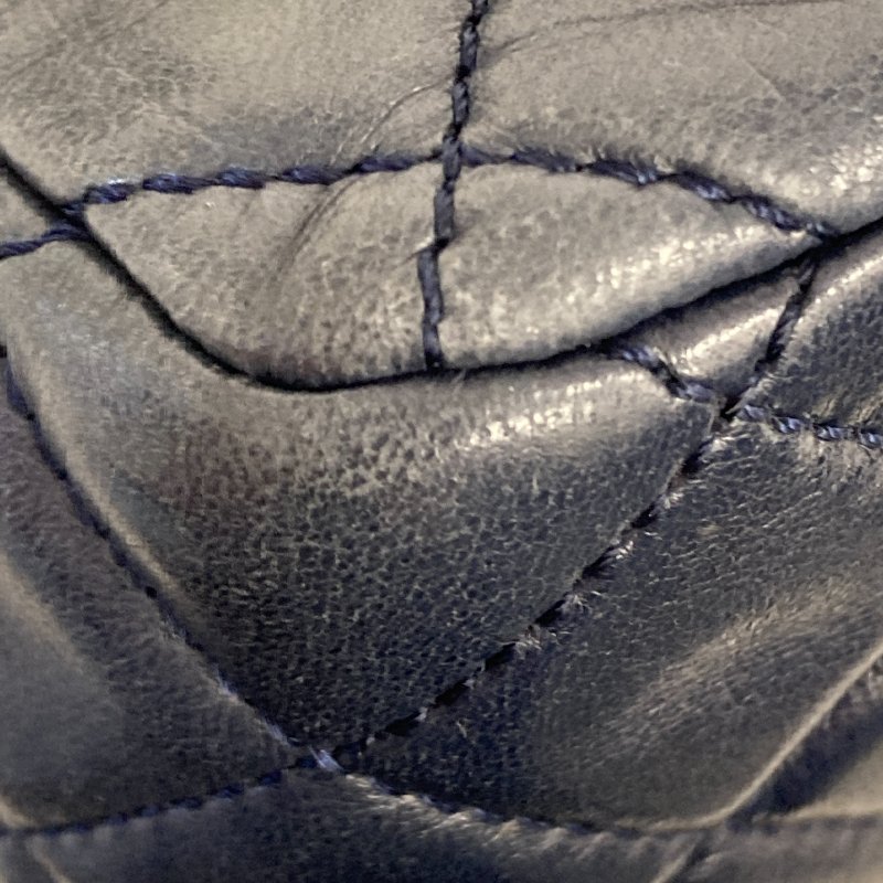 CHANEL 香奈兒 羊皮 深藍色 肩背包-11