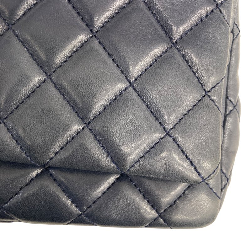 CHANEL 香奈兒 羊皮 深藍色 肩背包-12