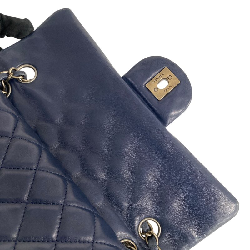 CHANEL 香奈兒 羊皮 深藍色 肩背包-16