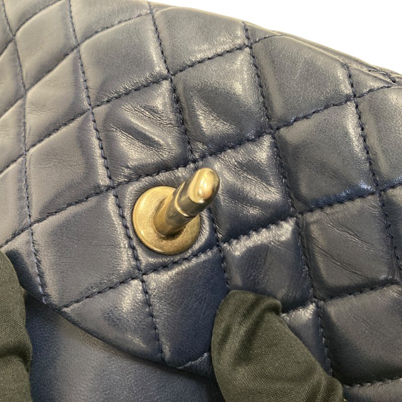 CHANEL 香奈兒 羊皮 深藍色 肩背包-19