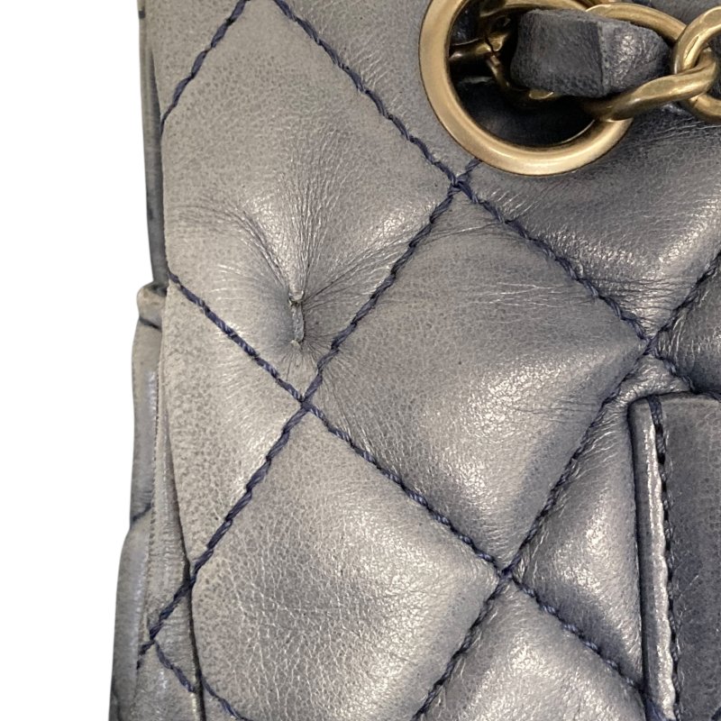 CHANEL 香奈兒 羊皮 深藍色 肩背包-22