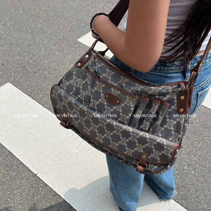 🏷Celine丹寧側背包-0