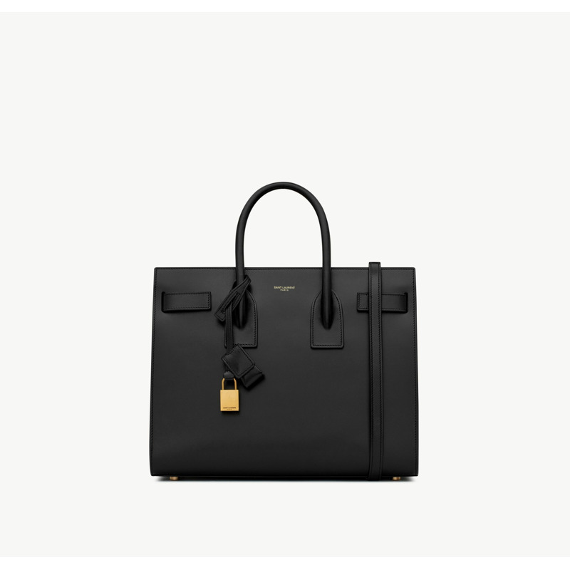 SAINT LAURENT Saint Laurent Sac de Jour 黑色皮革包 378299 02G9W 1000-1