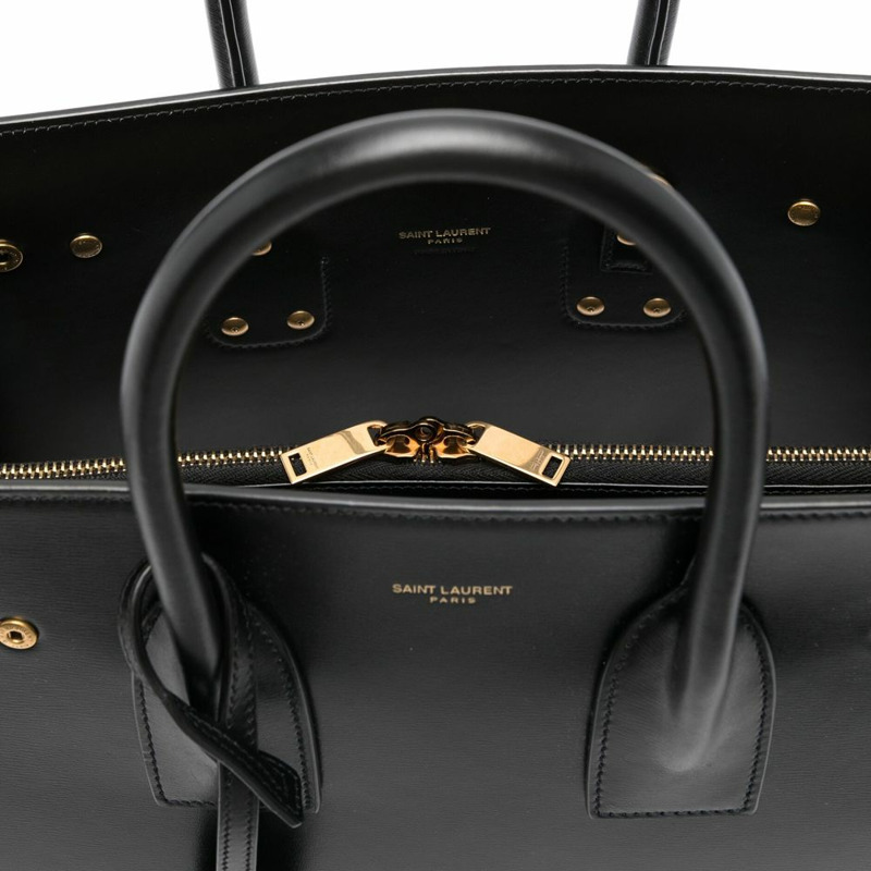 SAINT LAURENT Saint Laurent Sac de Jour 黑色皮革包 378299 02G9W 1000-6