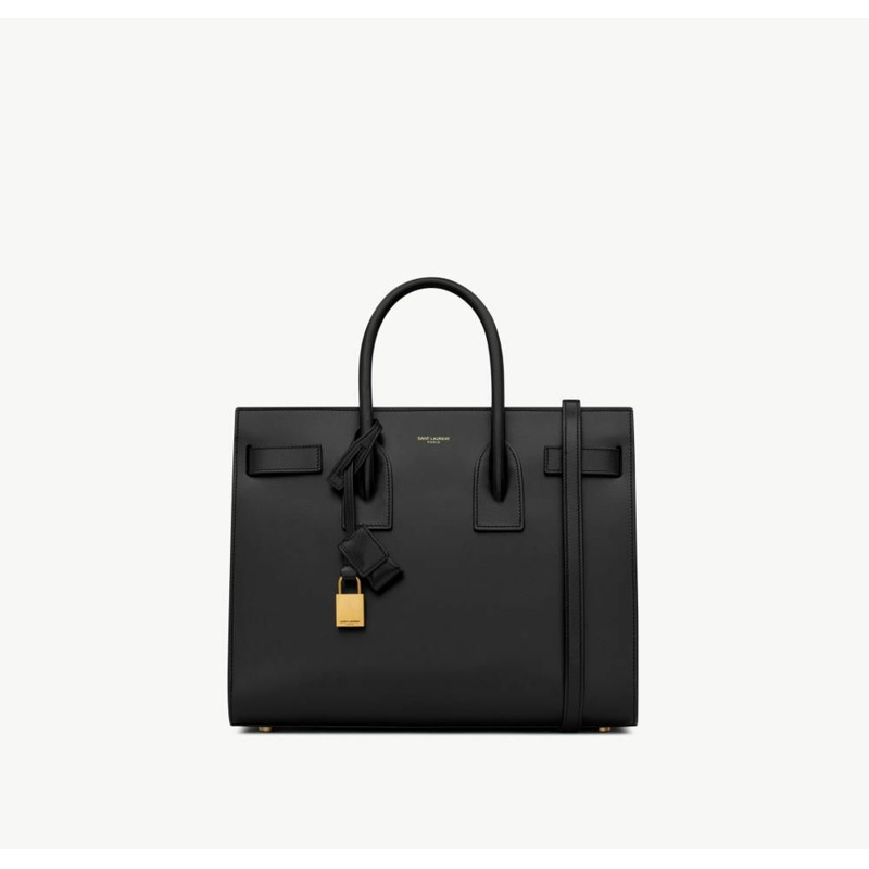 SAINT LAURENT Saint Laurent Sac de Jour 黑色皮革包 378299 02G9W 1000-10
