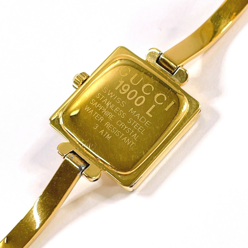 GUCCI 1900L 女士腕錶，不鏽鋼/不鏽鋼錶殼，金色石英機芯，錶盤-5