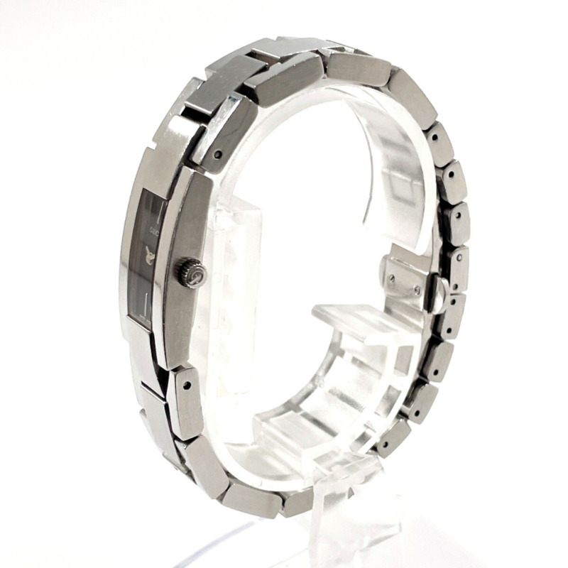 GUCCI 4600L 女士不鏽鋼腕錶,銀色石英機芯,黑色錶盤-1