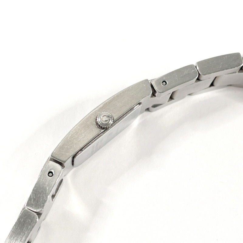 GUCCI 4600L 女士不鏽鋼腕錶,銀色石英機芯,黑色錶盤-7