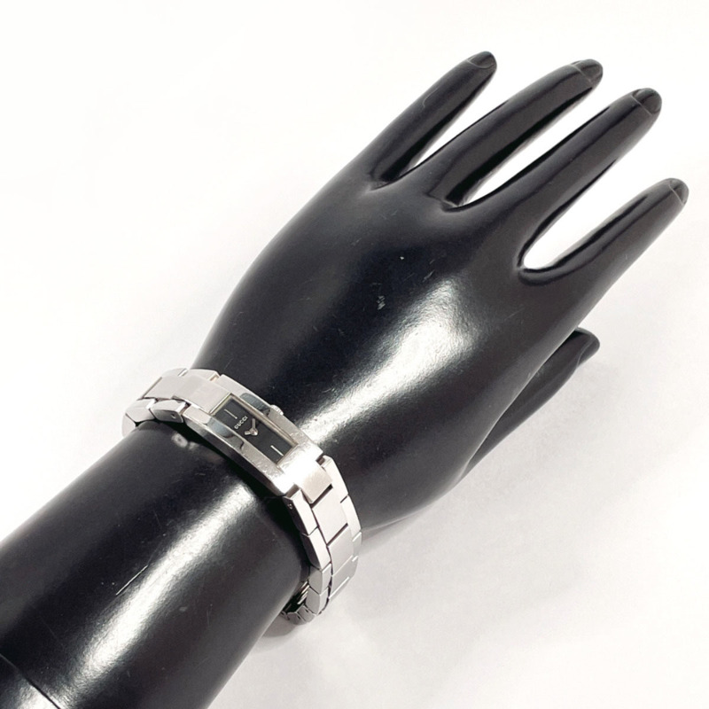 GUCCI 4600L 女士不鏽鋼腕錶,銀色石英機芯,黑色錶盤-8