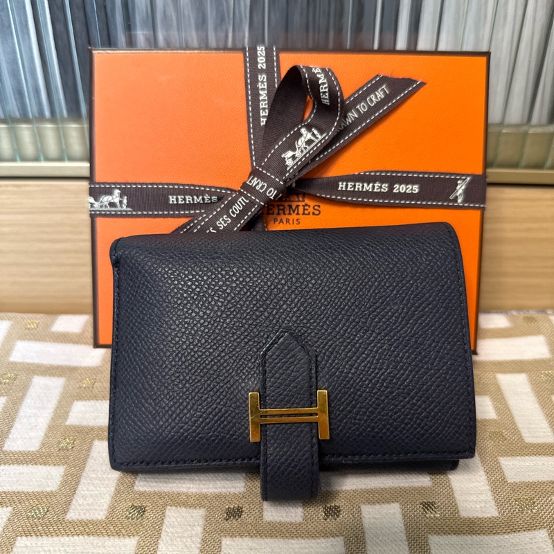 愛馬仕三摺銀包-0