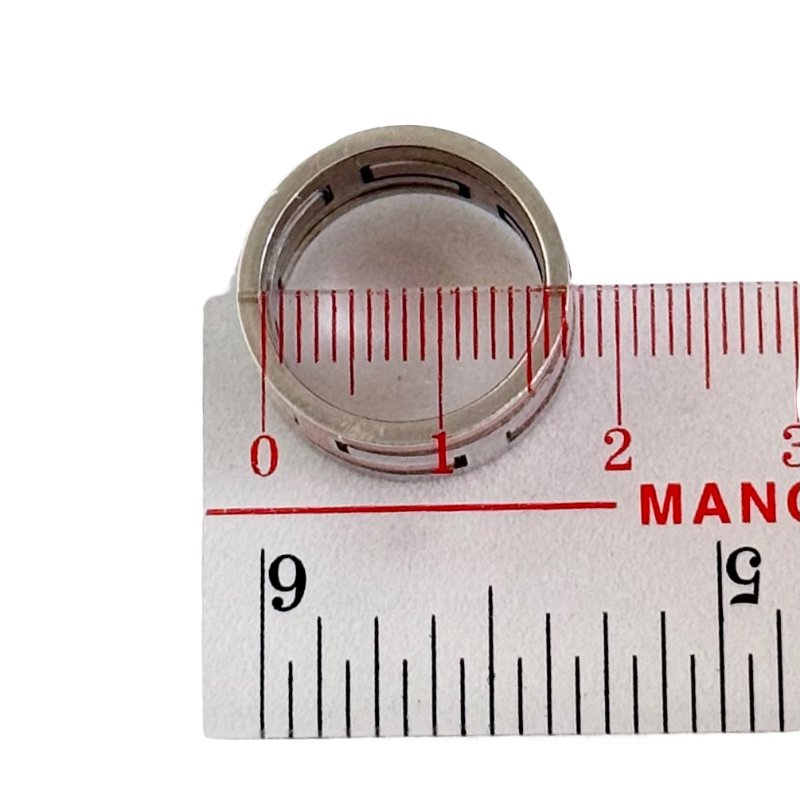 HERMES Move H 琺瑯拼純銀 戒指-11