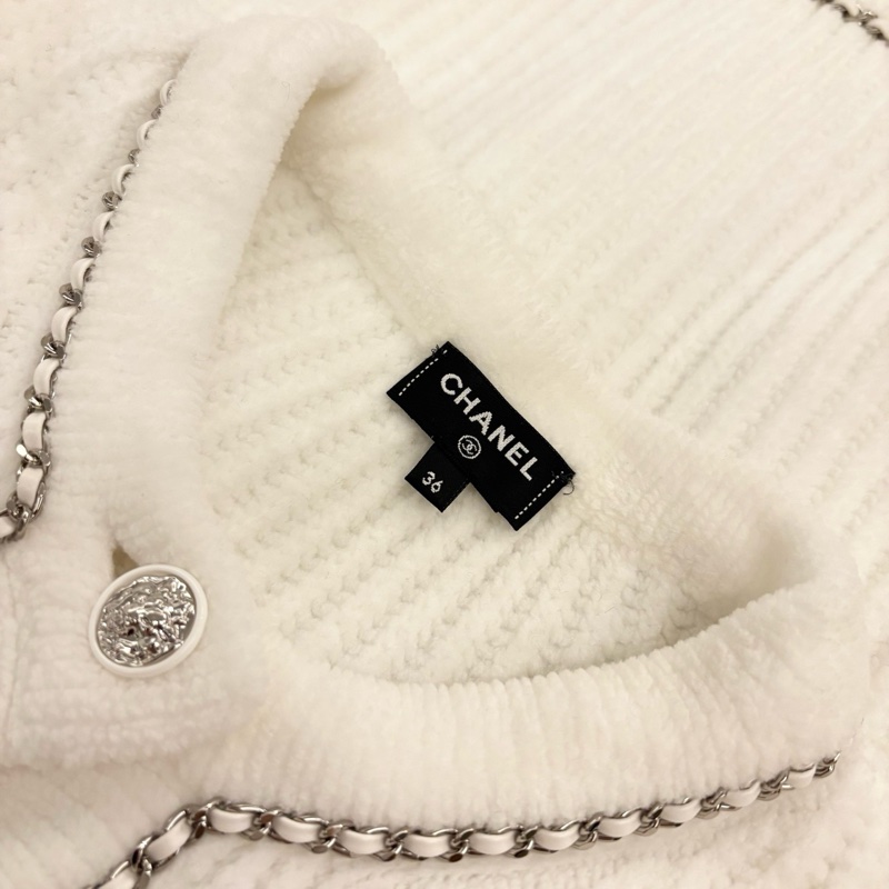 【99新】Chanel/香奈兒/白色外套/36碼/118551-8