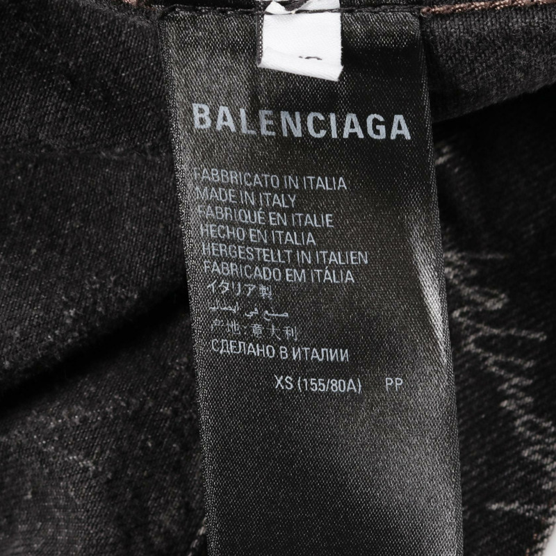 BALENCIAGA 全身logo大尺碼牛仔夾克,純棉材質,黑色,二手,男女通用-5
