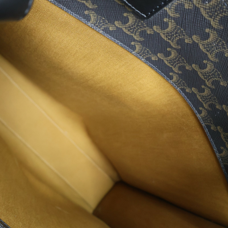 黑色 Triomphe帆布 Cabas 老花琴譜包 肩背包【CELINE 賽琳】-5