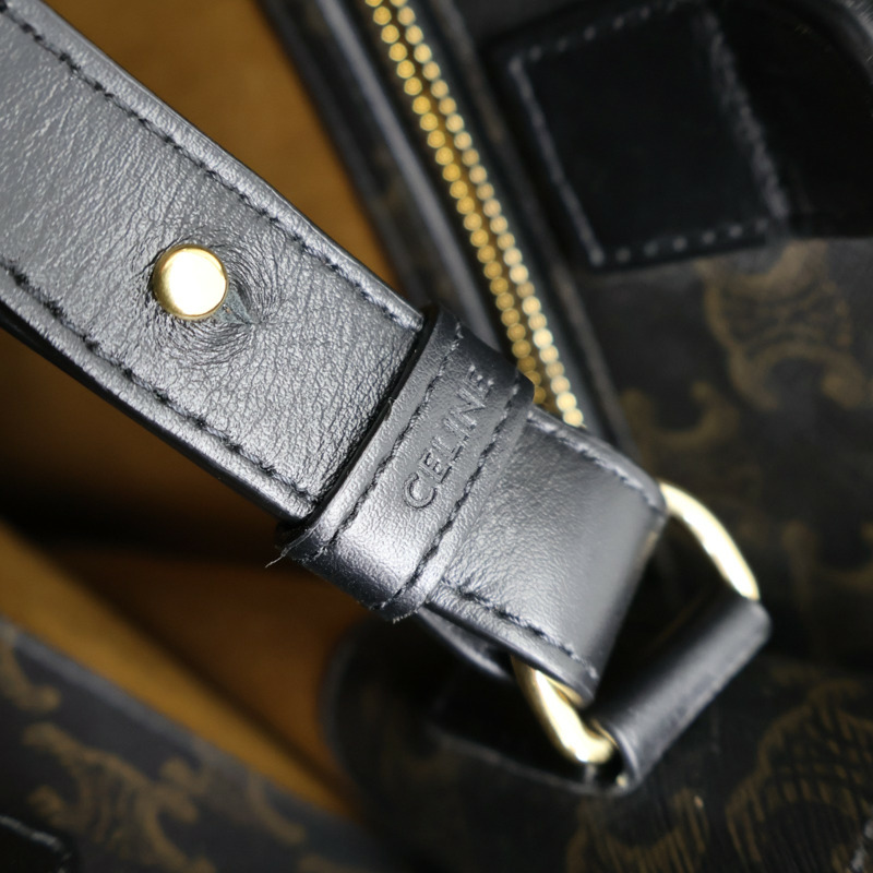 黑色 Triomphe帆布 Cabas 老花琴譜包 肩背包【CELINE 賽琳】-9