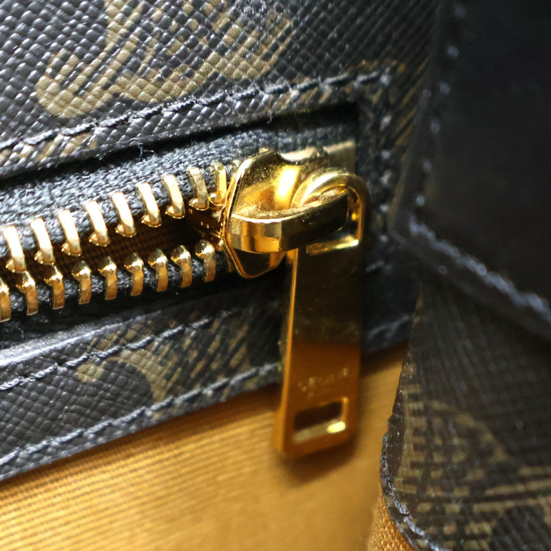 黑色 Triomphe帆布 Cabas 老花琴譜包 肩背包【CELINE 賽琳】-10